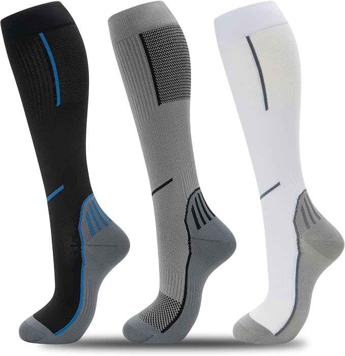 fenglaoda Compression Socks for Women Men 3 Pairs Graduated Compression Support Circulation Socks for Nurses by fenglaoda