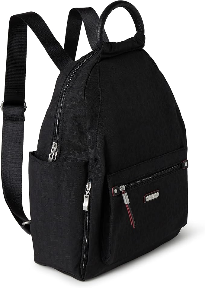 Baggallini Women's All Day Backpack, Black Cheetah Emboss, One Size… - Image 14