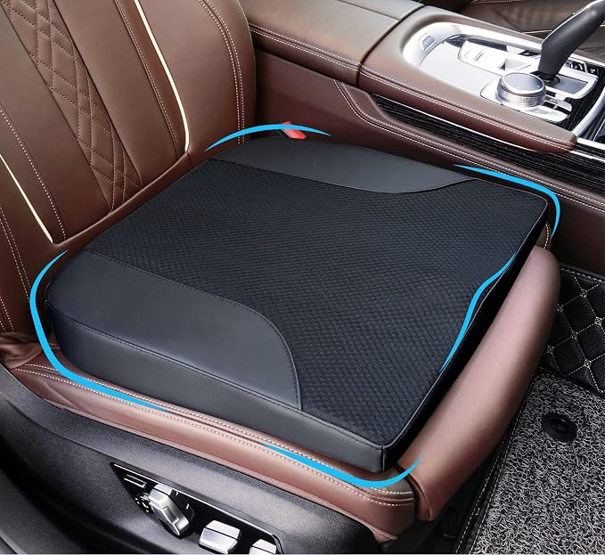 Allaboutsla Car Seat Cushion, Car Seat Cushions for Long Driving | Comfortable Memory Foam Driver Seat Cushion, Automotive Seat Cushions, Butt Pillow for Car,Truck, Office Chair, Black by Allaboutsla
