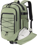 BAGSMART Carry On Backpack, 17.3 Inch Large Travel backpack Carry On Flight Approved, Personal Item Backpack Travel Bag With Shoe Bag, 27L Water Resistant Casual Daypack, Green by BAGSMART