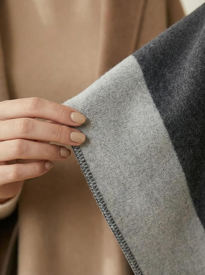 Shawl Wraps for Women Reversible Open Front Ruana Poncho Soft Cozy Cardigan for Fall and Winter - Image 6