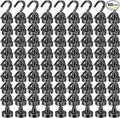 DIYMAG Magnetic Hooks 100pcs 30lbs Cruise Essentials 2026 Magnet Hook Black | Neodymium Heavy Duty Strong Magnets Hanging Ship Cabins Refrigerator Fridge Classroom Beach Vacation Kitchen Grills Home Tool by DIYMAG