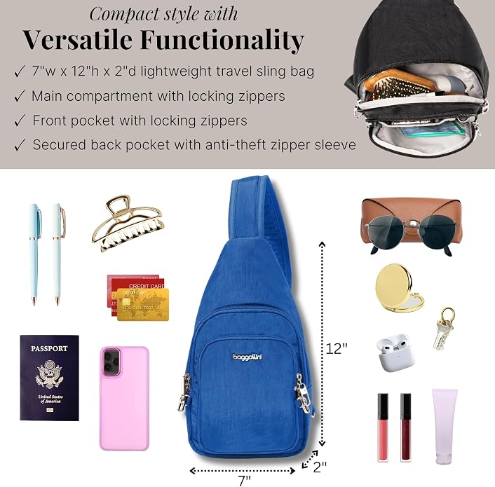 Baggallini Securtex Anti-Theft Daytripper Sling - Image 6