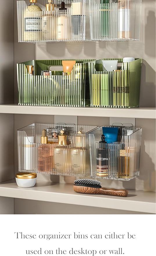 Lae Nuvole Adhesive Cabinet Door Organizer, 2 Pack Wall Shower Caddy, Green | 4 Adhesive Straps, No Drill Wall Mount, Renter Friendly, BPA-free stackable; Fits Bathroom, Kitchen, Apartment, Pantry, RVs - Image 5