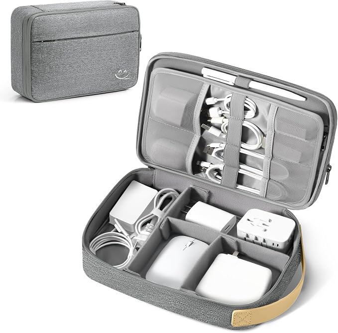 Travelkin Cord Organizer Travel, Cable Organizer For Electronic Accessories | Expandable electronics organizer,Charger organizer case, Large capacity travel case for Card,Usbs, travel essentials by MoreThanTravel