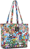 tokidoki Unicorno Foldable Tote Bag for Women, Canvas Tote Bags with Doll Portable Shoulder Handbag for school Work Travel by Tokidoki