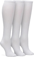Nurse Mates 3 Pack Women's Compression Socks | 12-14 mm/Hg | Reduce Swelling | Improve Circulation | One Size | 3 Pair by Nurse+Mates