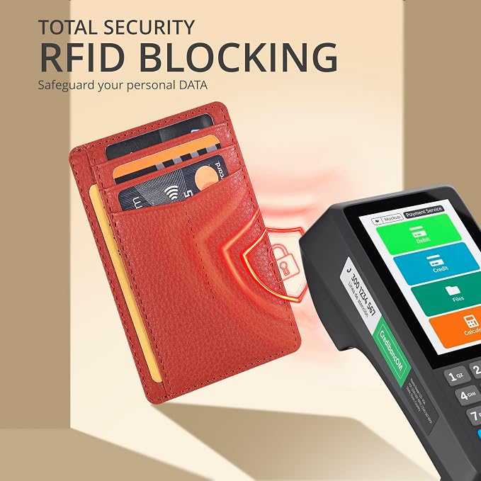 Oak Leathers Minimalist Leather Wallet - RFID Slim Card Holder Men Women - Image 5