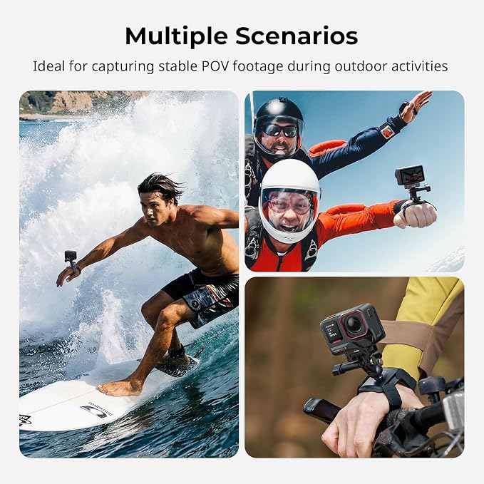 SMALLRIG Wrist Strap Mount for Action Cameras, with Ball Head | Adapter Base for DJI Osmo Nano/Action 6/5 Pro/4, for GoPro 13/12/11, for Insta360 X5/4/Ace Pro 2/Go Ultra, for AKASO - 5723 - Image 5