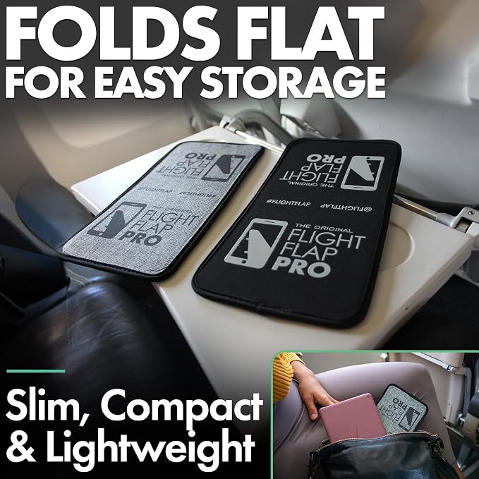 Airplane Phone Holder - Foldable Phone Stand for Plane Travel | Aluminum Build, 9 x 5.2 in. Matte Pro Finish, Tabletop Mount Desk, Plane Tray Seat back, Treadmill, Fits iPhone Cell Phone - Image 7