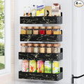 Mystozer Magnetic Spice Rack for Refrigerator, Kitchen Organizer and Storage Shelf, Black Gold(4 Pack) by Mystozer