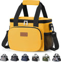 Lifewit Medium Lunch Bag, Insulated Lunch Box, Soft Cooler Cooling Tote for Adult Men Women, Orange 12-Can (9L) by Lifewit