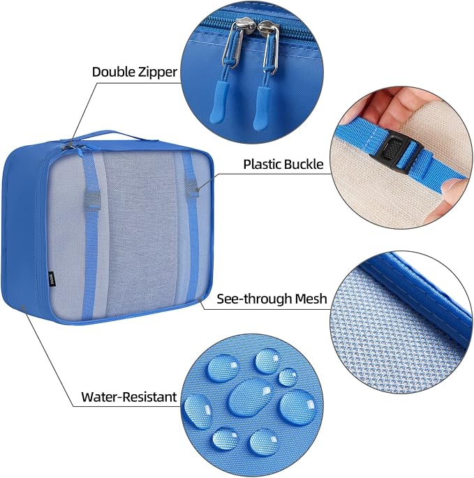 BAGAIL 6 Set/8 Set/10 Set Packing Cubes Various Sizes Packing Organizer for Travel Accessories Luggage Carry On Suitcase - Image 5