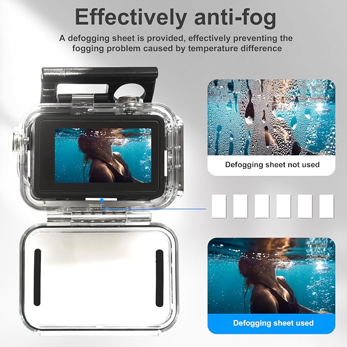 FitStill 196FT/60M Underwater Waterproof Case with Magnetic Quick Release Interface Compatible with DJI Osmo Action 5 Pro/Action 4/Action 3,Monopod Floating Hand Grip Action Camera Accessory Kit - Image 5