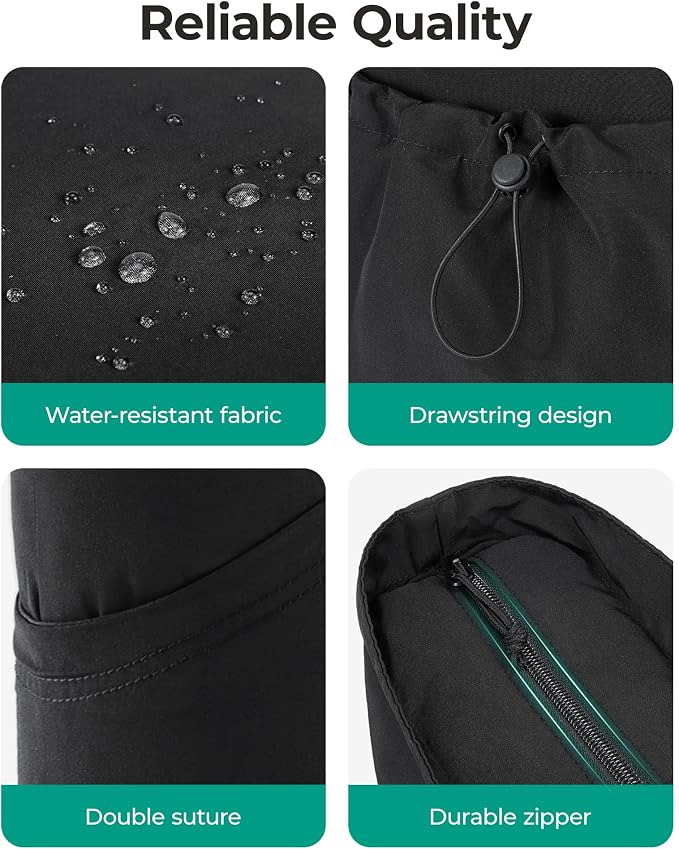 BAGSMART Foldable Tote Bag with Drawstring Bag, Tote Bag Shoulder Bag Top Handle Handbag for Travel, Work, Beach, Gym - Image 5
