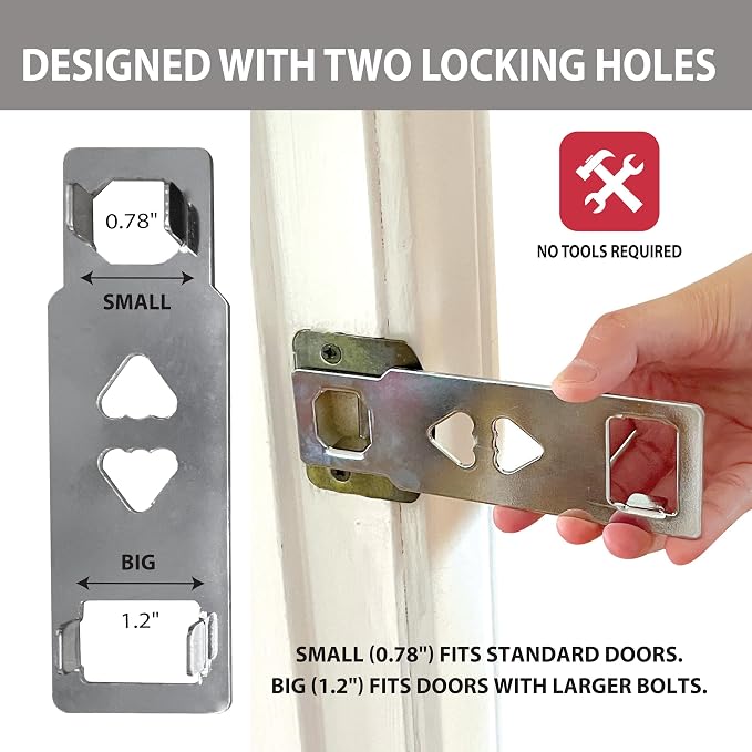 Goldy Lock Portable Alarm and Hotel Door Lock for Home & Travel Security. Door Safety Lock from the Inside of Home, Apartments, Hotel Rooms, College Dorms, and Rentals. | Safety, Portable Privacy Protection & Reinforcement Device for Traveling, Hotels,... - Image 3