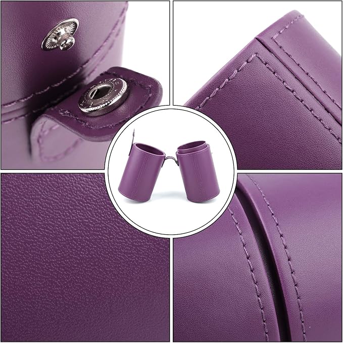 Narwey Makeup Brush Holder Travel Brushes Case Bag Cup Storage Dustproof for Women (Purple) - Image 4
