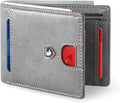 GSOIAX Slim Wallet for Men,RFID Blocking Bifold Wallet Carbon Fiber Front Pocket Wallet with 11 Card Holder Minimalist Mens Wallet with Gift Box(Leather Grey) by GSOIAX