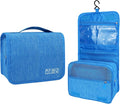 Lcsmaokin Large Capacity Toiletry Bag Travel Bag with Hanging Hook for Men and Women Waterproof Travel Cosmetic Bag Bathroom Storage Bag for Brushes Set, Full-Sized Shampoo, Toiletries, (Sky Blue) by Lcsmaokin