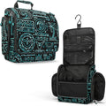 VENTURE 4TH Hanging Travel Toiletry Bag, 17 Compartments - Surfing Vibes | Hangs on rails, hooks or doors; stands upright too. Removable TSA pouch. Water-resistant 900D Nylon, reinforced stitching. by VENTURE4TH