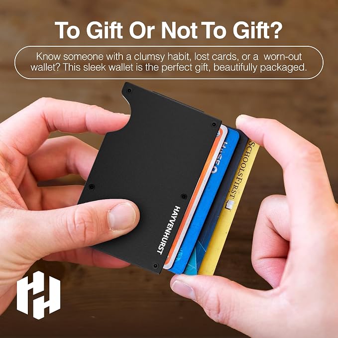 Wallet for Men - Slim RFID Blocking Metal Wallet with Cash Strap, Minimalist Front Pocket Credit Card Holder, Small Mens Wallet - Image 5