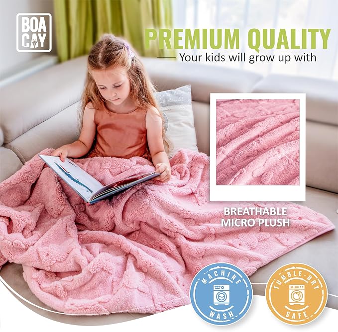 Travel Toddler Blanket for Airplane, Car - Soft Kids Throw Blanket for Daycare - Pillow for Girls, Boys with Backpack Clip, Luggage Sleeve - Image 5