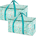 BALEINE 2-Pack Oversized Moving Bags with Reinforced Handles, Heavy-Duty Storage Tote for Clothes, Moving Supplies (Spring Stroll, 2-Pack) by BALEINE