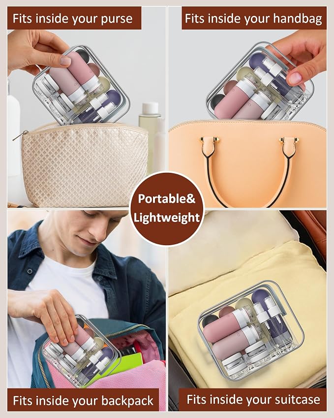 20 Pack Travel Bottles for Toiletries, Original Patented, TSA Approved Travel Size Containers, Leak Proof Silicone Shampoo and Conditioner Bottles Women & Men, Airplane Cruise Essentials, DustyPink - Image 7