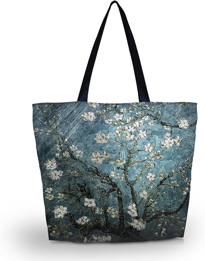 Beach Tote Bags Travel Totes Bag Shopping Zippered Tote for Women Foldable Waterproof Overnight Handbag by newplenty