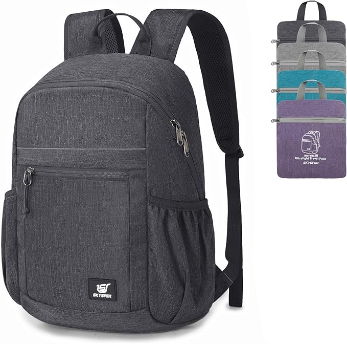 SKYSPER Anti Theft Hiking Backpack, 20L RFID Packable Travel Daypack, Lightweight Foldable Back Pack for Walking Daytrip by SKYSPER