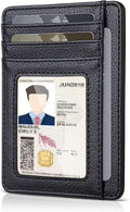 Teskyer Slim Minimalist Wallet for Men, RFID Front Pocket Card Holder | Ultra Slim Front Pocket Design, 8 Card Slots, RFID Protection, Smooth Faux Leather for Everyday Carry by TESKYER