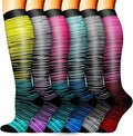 Sooverki Compression Socks for Women & Men 6 Pairs is Best Supportive Knee High Stockings for Circulation, Travel, Nurses by Sooverki