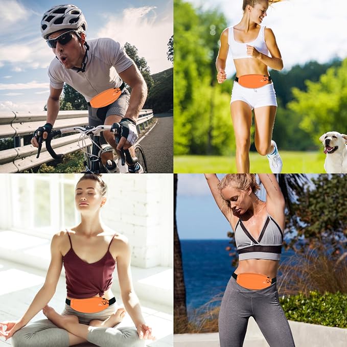Running Fanny Pack Whole Bag Reflective, Running belt for Women &Men,Sweatproof Phone Holder Workout, Running Waist Pack (orange) - Image 7