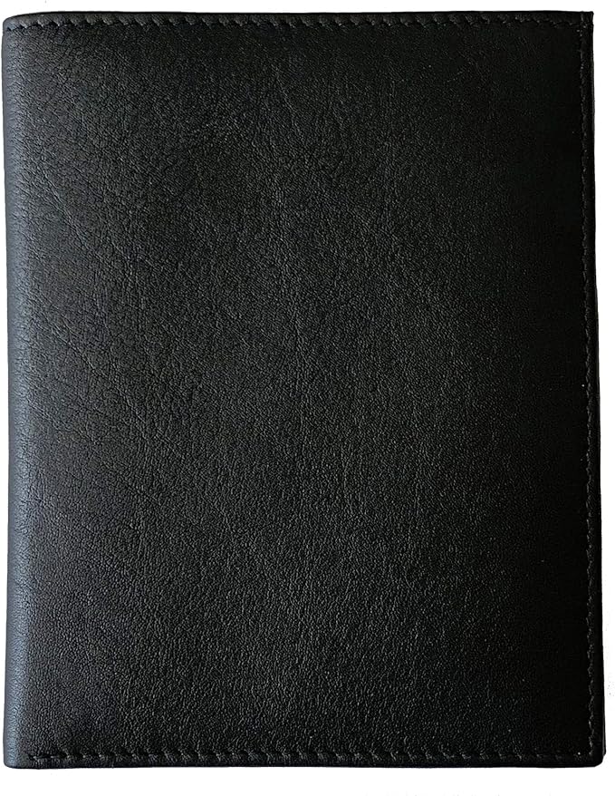 Black RFID Genuine Leather Passport Wallet - Image 9