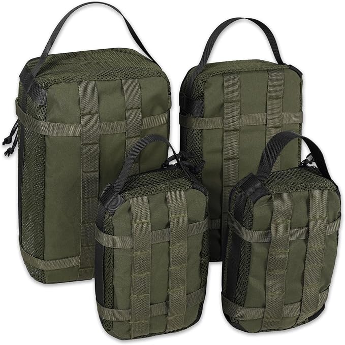 4 Set Tactical Packing Cubes ，Compressible Mesh Duffle Storage Bag,Portable Edc Molle Pouch Organizer. - Image 2