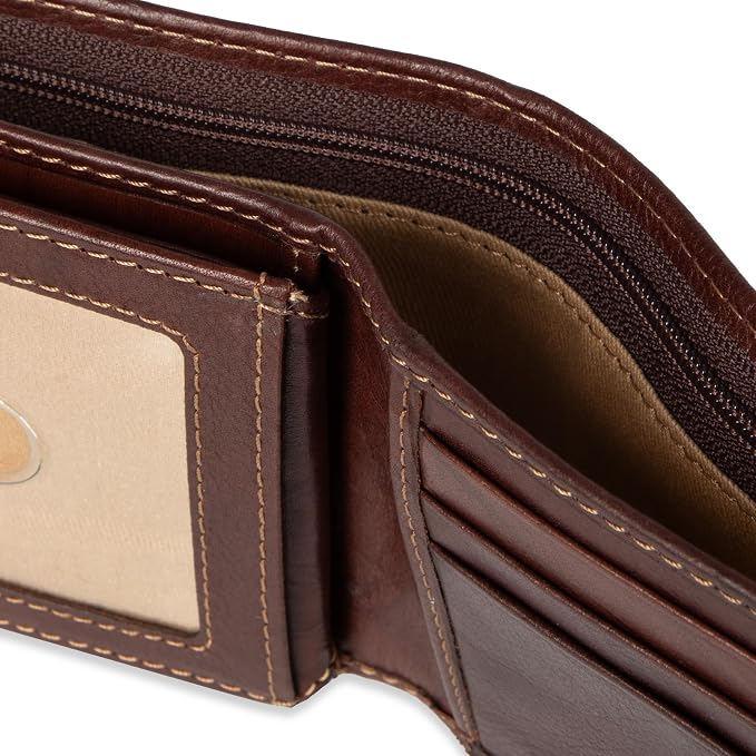 Dockers Men's Bifold Leather Wallet - Thin Slimfold RFID Blocking Security Smart Extra Capacity - Image 5