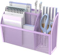 3-Grid Magnetic Pencil Holder, Strong Magnet Locker Organizer, Purple | Mesh Magnetic Shelf, Marker Holder Perfect for Whiteboard, Refrigerator and Locker Accessories by DALTACK