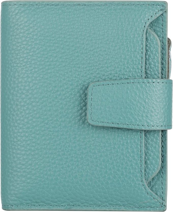 Small Compact Women Wallet RFID Blocking Genuine Leather Bifold Purse with ID Windows by Lavemi
