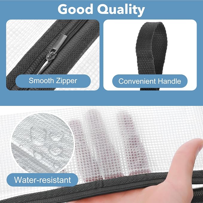 Shoe Travel Bags for Luggage, 4 Pack Waterproof Portable Travel Shoe Bags with Zipper and Handle for Organizer, Reusable Shoes Bag for Gym for Men Women - Image 3