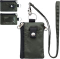 CHENSPRX Minimalist RFID Blocking Small Wallet with ID Window,WaterResistant Zip Id Case Wallet with Lanyard Keychain for Cards,Cash,Travel,Women,Men by CHENSPRX