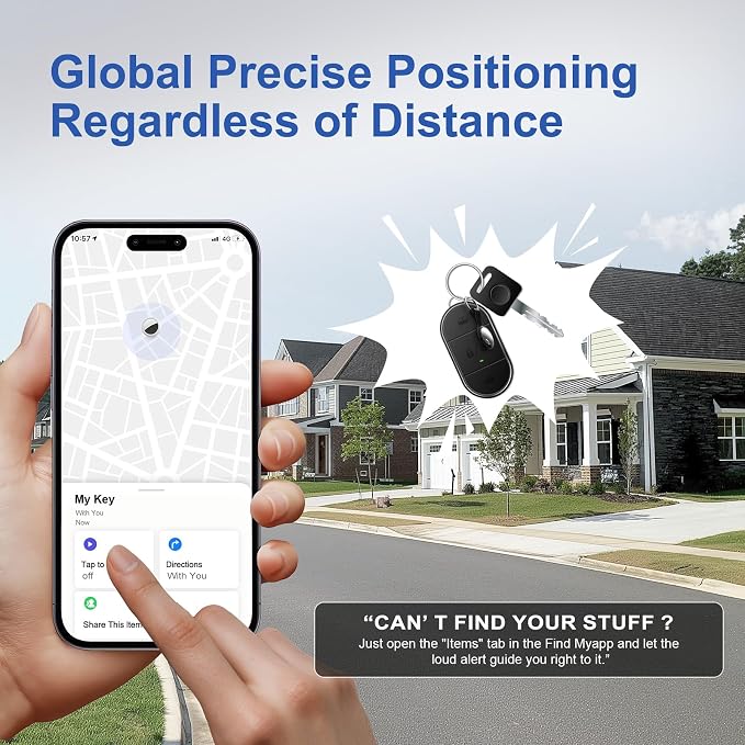 Air Tracker Tag 2 Pack [Apple MFi Certified] with Find My(iOS Only) | Key Finder with No App Needed, IP65 Waterproof, 365-Day Standby, Wallets Keys Bags Luggage Locator Tracker Tag - Image 3