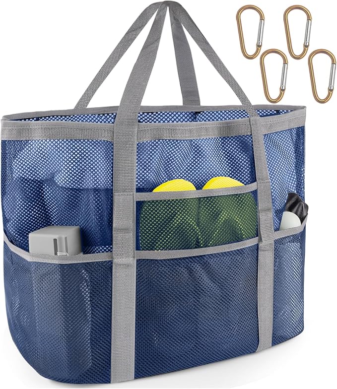 SRISE Mesh Beach Bag - Large Beach Tote Bag for Family Beach Bag for Toys & Vacation Essentials by SRISE