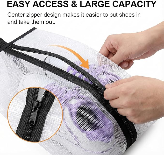 12 Pcs Shoe Bags for Travel, Waterproof Travel Shoe Bag with Zipper & Handle Portable Shoe Storage Bag Portable Boots Organizer for Men Women - Image 5