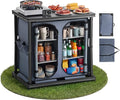 VEVOR Folding Camping Storage Cabinet, Outdoor Portable Aluminum Lightweight Table, Quick Set-up Compact Kitchen Cook Station, with 6 Shelves and Carry Bag, for Picnic, BBQ, Camping, RV Traveling by VEVOR