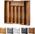 Expandable Acacia Kitchen Drawer Organizer for Cutlery and Utensils, Adjustable Acacia Wood Cutlery Tray in Drawer for Flatware and Silverware in Kitchen by oridom