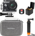 AKASO EK7000 4K30fps 20MP Action Camera EIS Ultra HD 131FT Waterproof Underwater Camera with Waterproof Floating Hand Grip Bundle and Carrying Case Helmet Accessories Kit Bundle by AKASO
