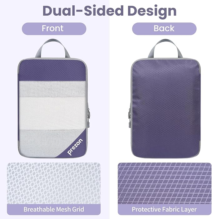 Compression Packing Cubes for Travel, Lightweight Vacation Travel Essentials, Travel Accessories for Suitcase Organizer Bags Set, Durable Luggage Organizer - Image 2