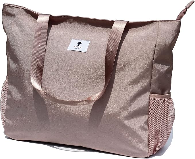 ESVAN LARGE BEACH BAG Water Resistant Lightweight 20 inch Women Oversize Tote Bag for Gym Beach Travel Pool Yoga Nurse - Image 9