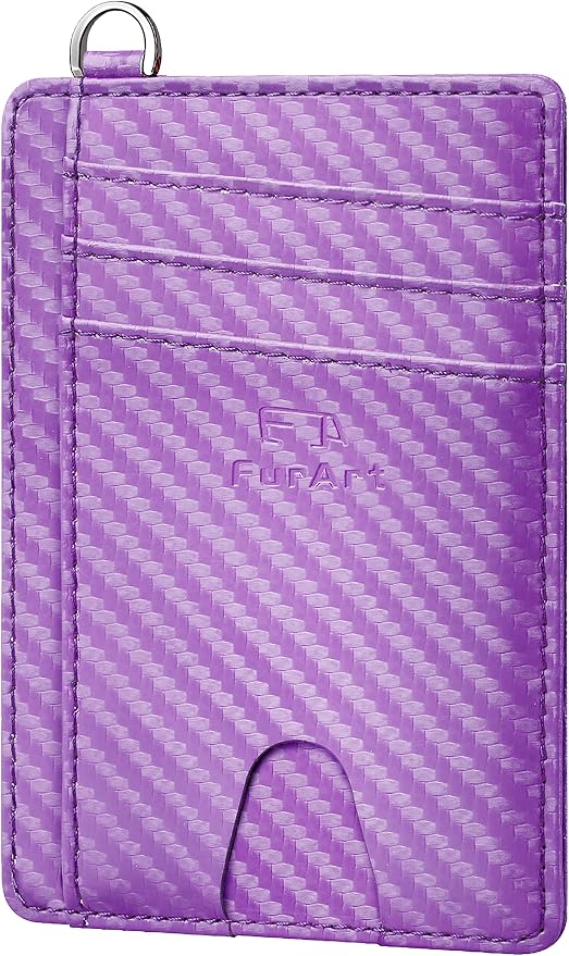 FurArt Slim Minimalist Wallet RFID Credit Card Holder for Men | slim minimalist compact rfid id window thin by FurArt