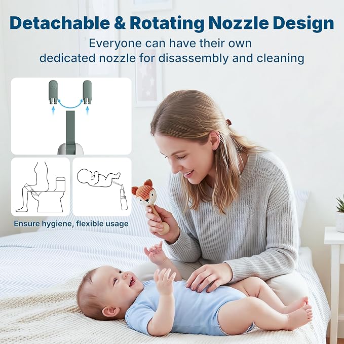 FBJ Portable Bidet,Rechargeable Bidet for Travel,Electric Peri Bottle High Pressure Handheld Sprayer with 3 Spray Modes,IPX7 Waterproof Travel Bidet for Women,Men,Postpartum,Personal Hygiene - Image 3